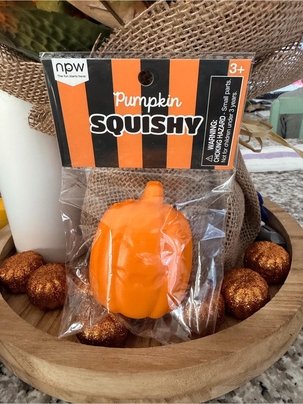 Pumpkin Squishy Stress Toy - Orange